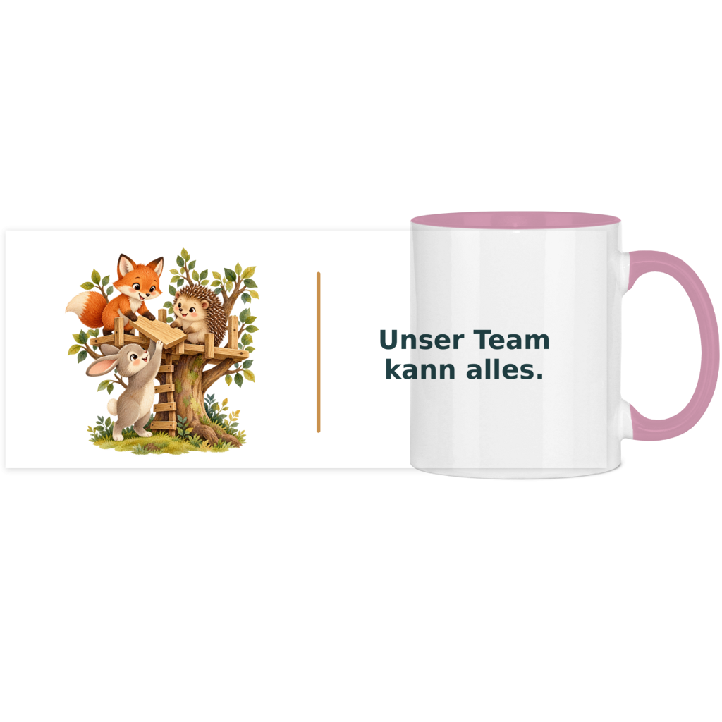 Unser Team kann alles – Panorama Tasse zweifarbig – Bild 5