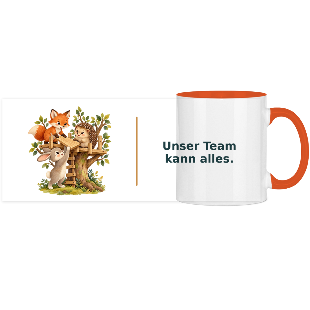 Unser Team kann alles – Panorama Tasse zweifarbig – Bild 6