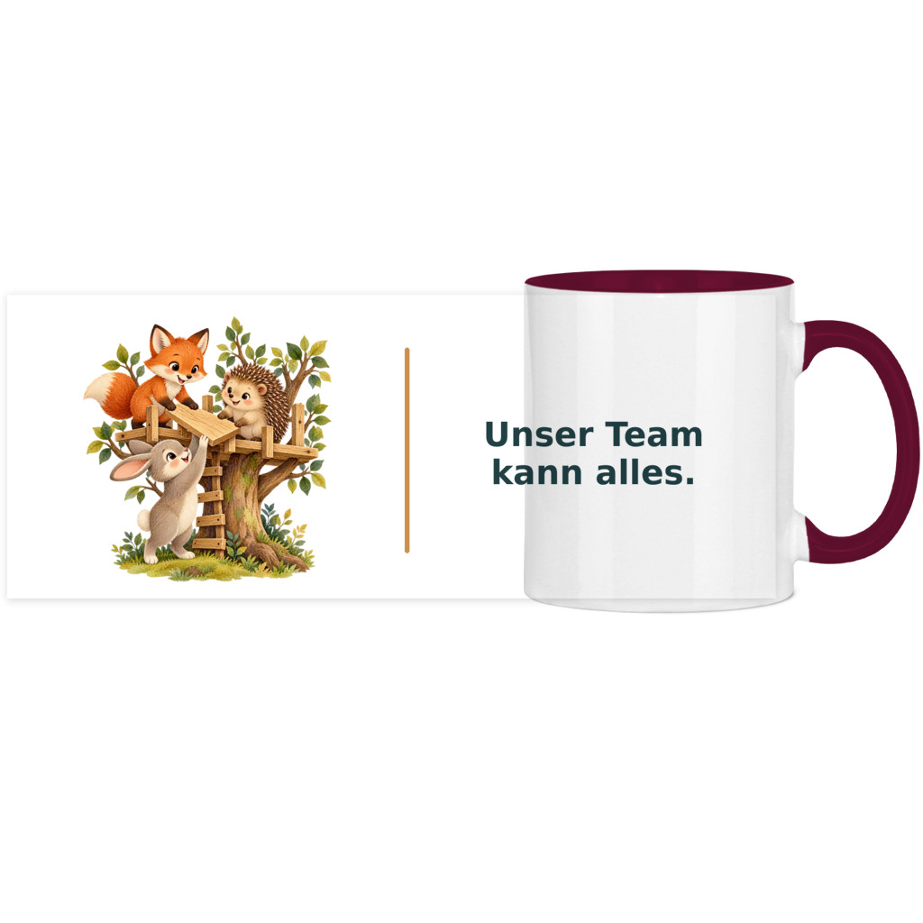 Unser Team kann alles – Panorama Tasse zweifarbig – Bild 7