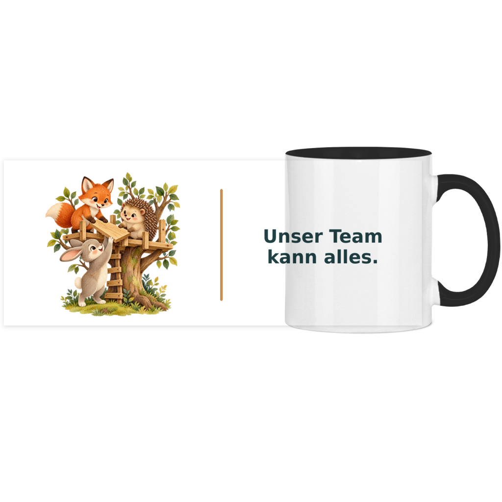 Unser Team kann alles – Panorama Tasse zweifarbig – Bild 8