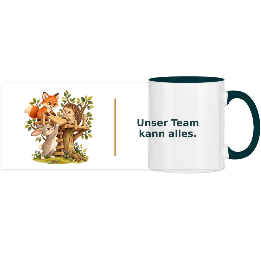 Unser Team kann alles – Panorama Tasse zweifarbig – Bild 9