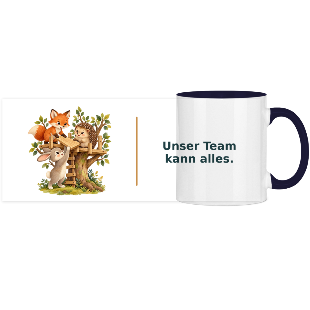 Unser Team kann alles – Panorama Tasse zweifarbig – Bild 10