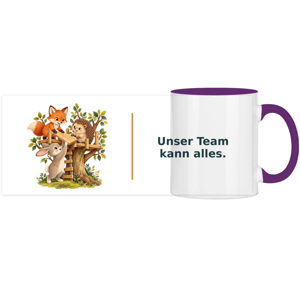 Unser Team kann alles – Panorama Tasse zweifarbig – Bild 13