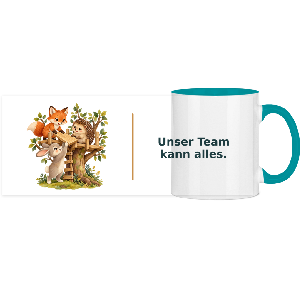 Unser Team kann alles – Panorama Tasse zweifarbig – Bild 14