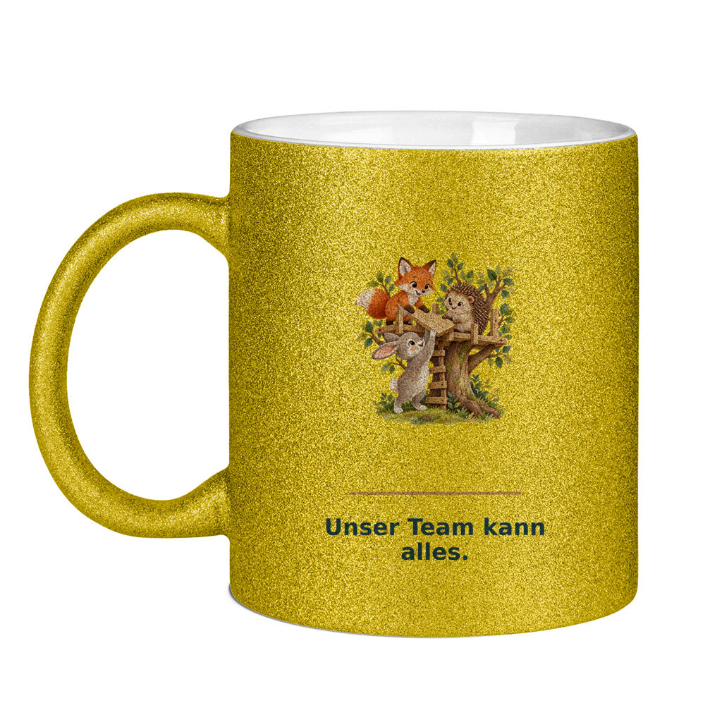 Unser Team kann alles – Glitzertasse – Bild 5