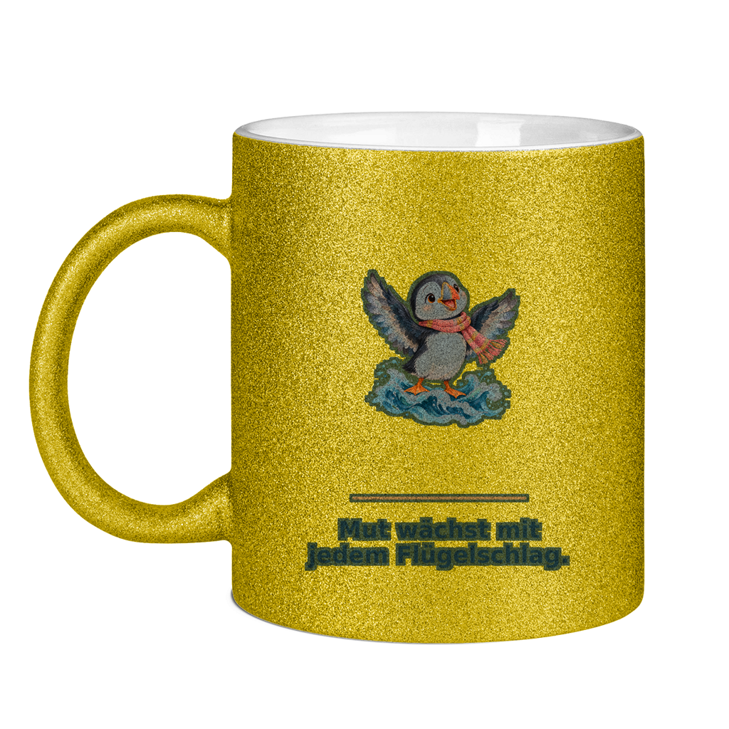 Mut wächst mit jedem Flügelschlag – Glitzertasse – Bild 5