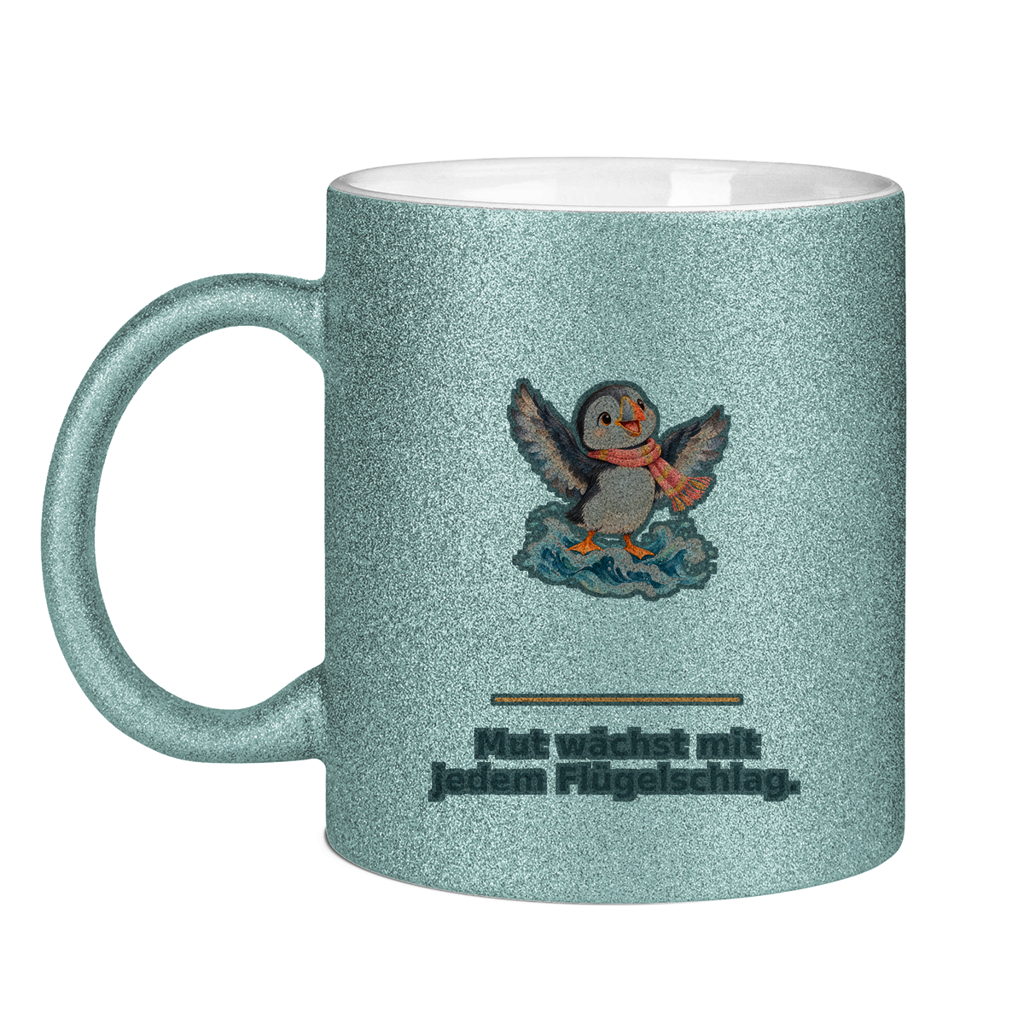 Mut wächst mit jedem Flügelschlag – Glitzertasse – Bild 6