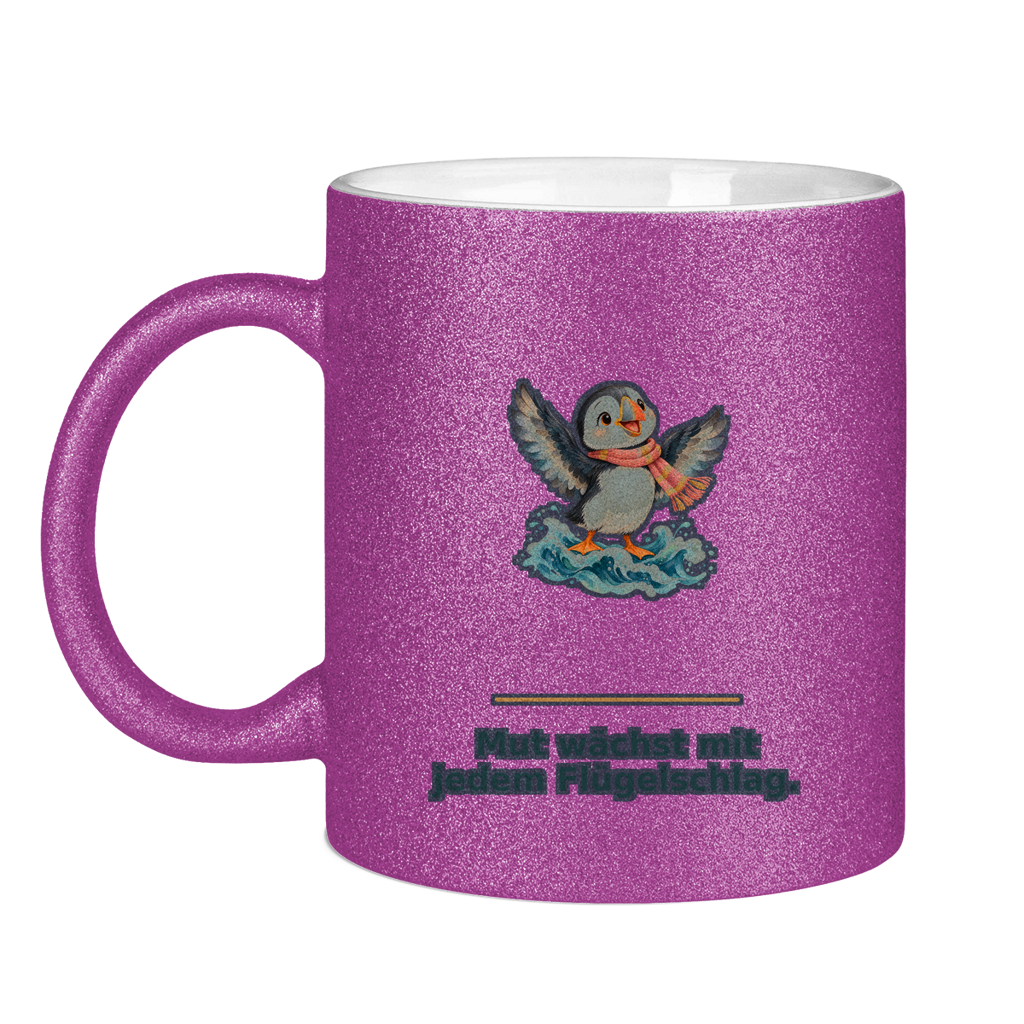 Mut wächst mit jedem Flügelschlag – Glitzertasse – Bild 8