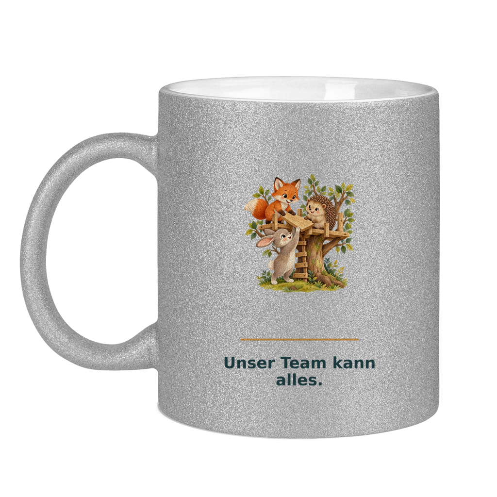 Unser Team kann alles – Glitzertasse – Bild 9
