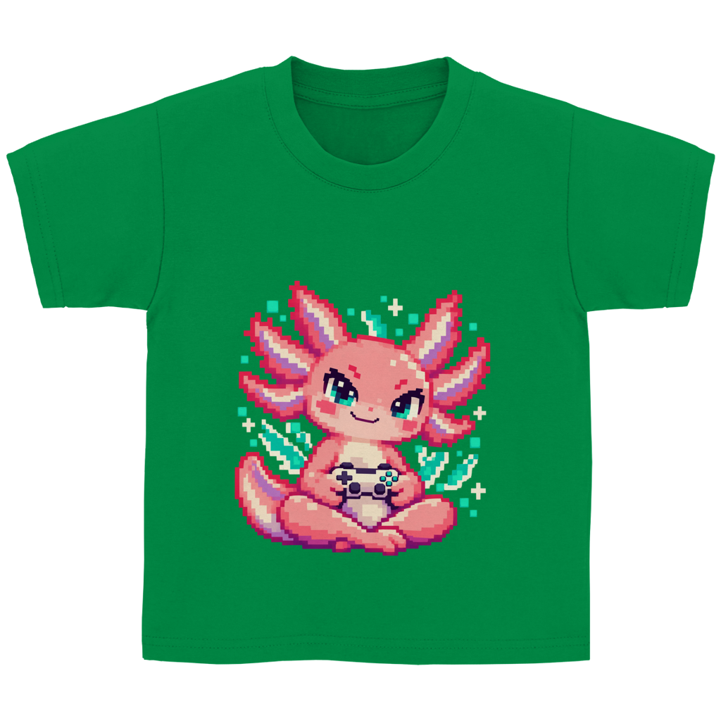 Pixel Axolotl – Camiseta para niños | SANFAYA - Imagen 2