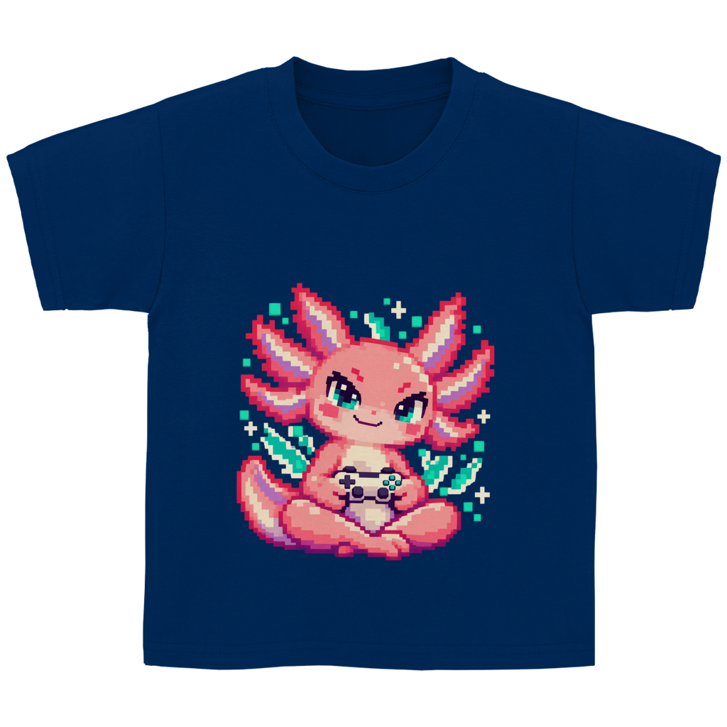 Pixel Axolotl – Camiseta para niños | SANFAYA - Imagen 3