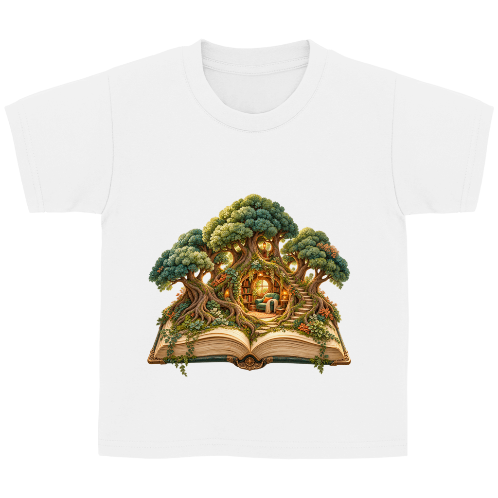 Pocket Forest Library – T-shirt voor basisschoolkinderen | SANFAYA - Afbeelding 2