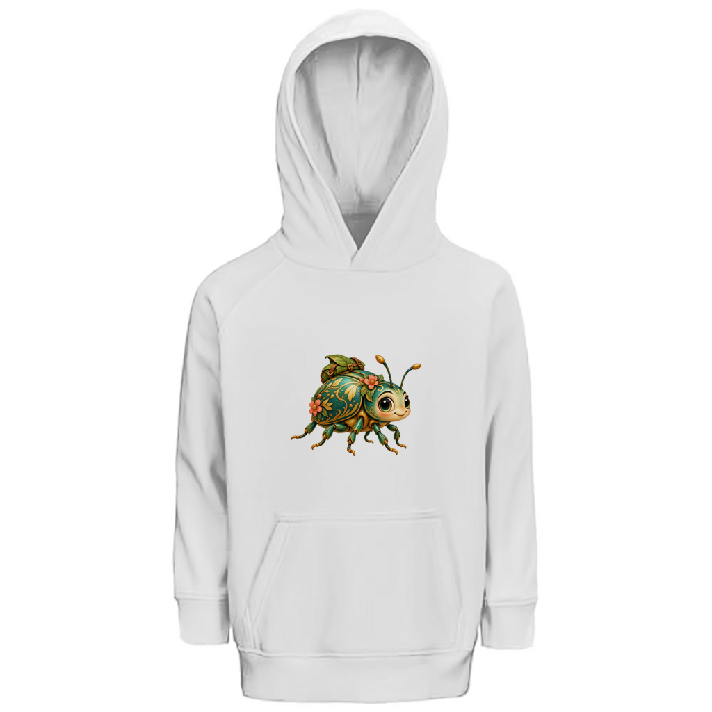 Lenta es todavía hacia adelante escarabajo – Sudadera con capucha de algodón orgánico para escolares | SANFAYA - Imagen 2