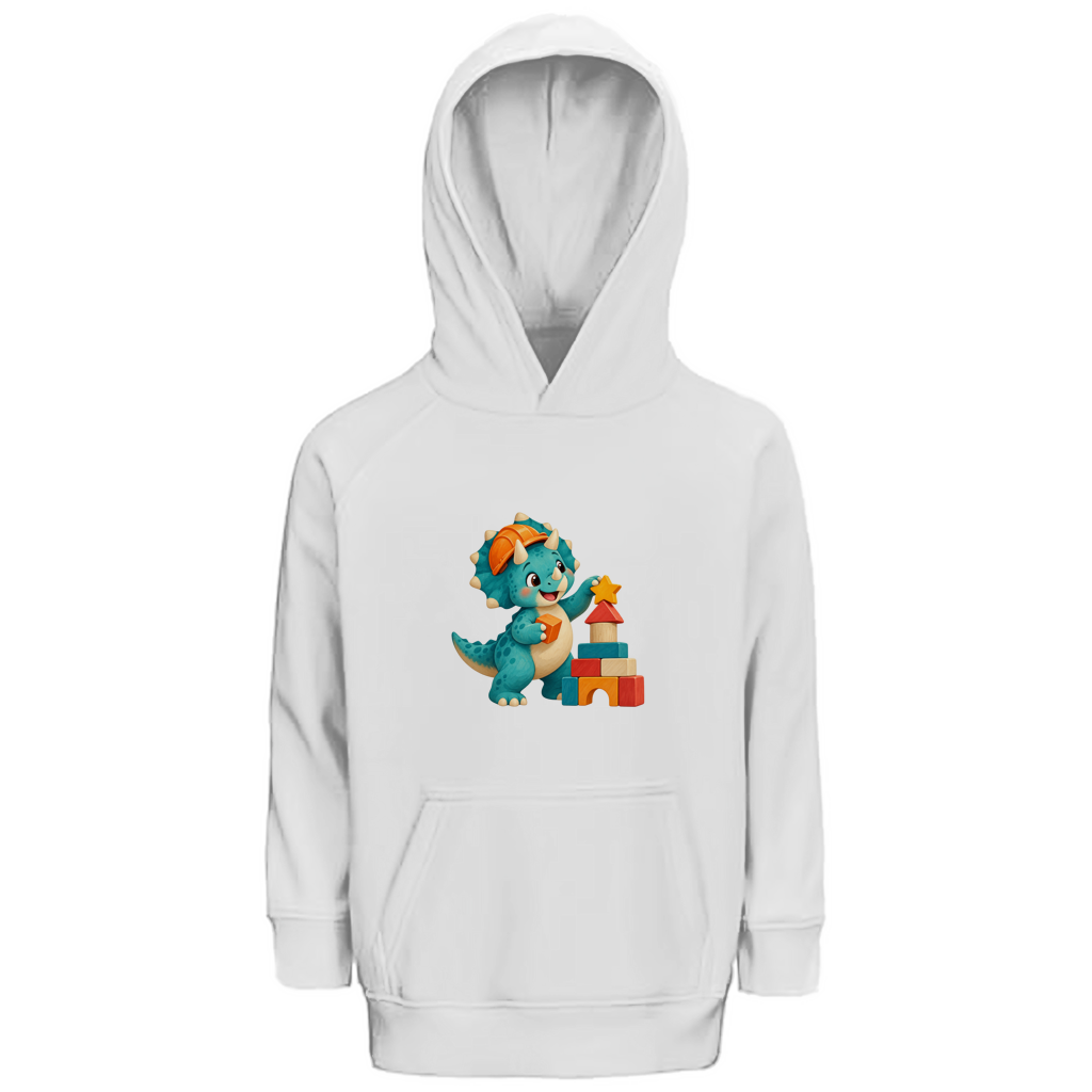 Dino Builder – Sudadera con capucha de algodón orgánico para niños | SANFAYA - Imagen 2