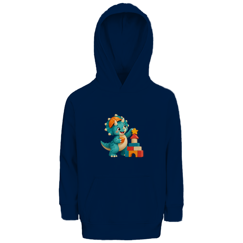 Dino Builder – Sudadera con capucha de algodón orgánico para niños | SANFAYA - Imagen 3
