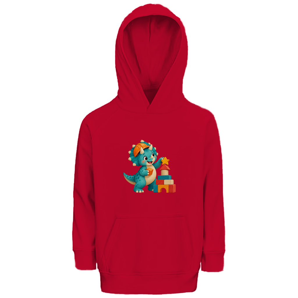 Dino Builder – Sudadera con capucha de algodón orgánico para niños | SANFAYA - Imagen 5
