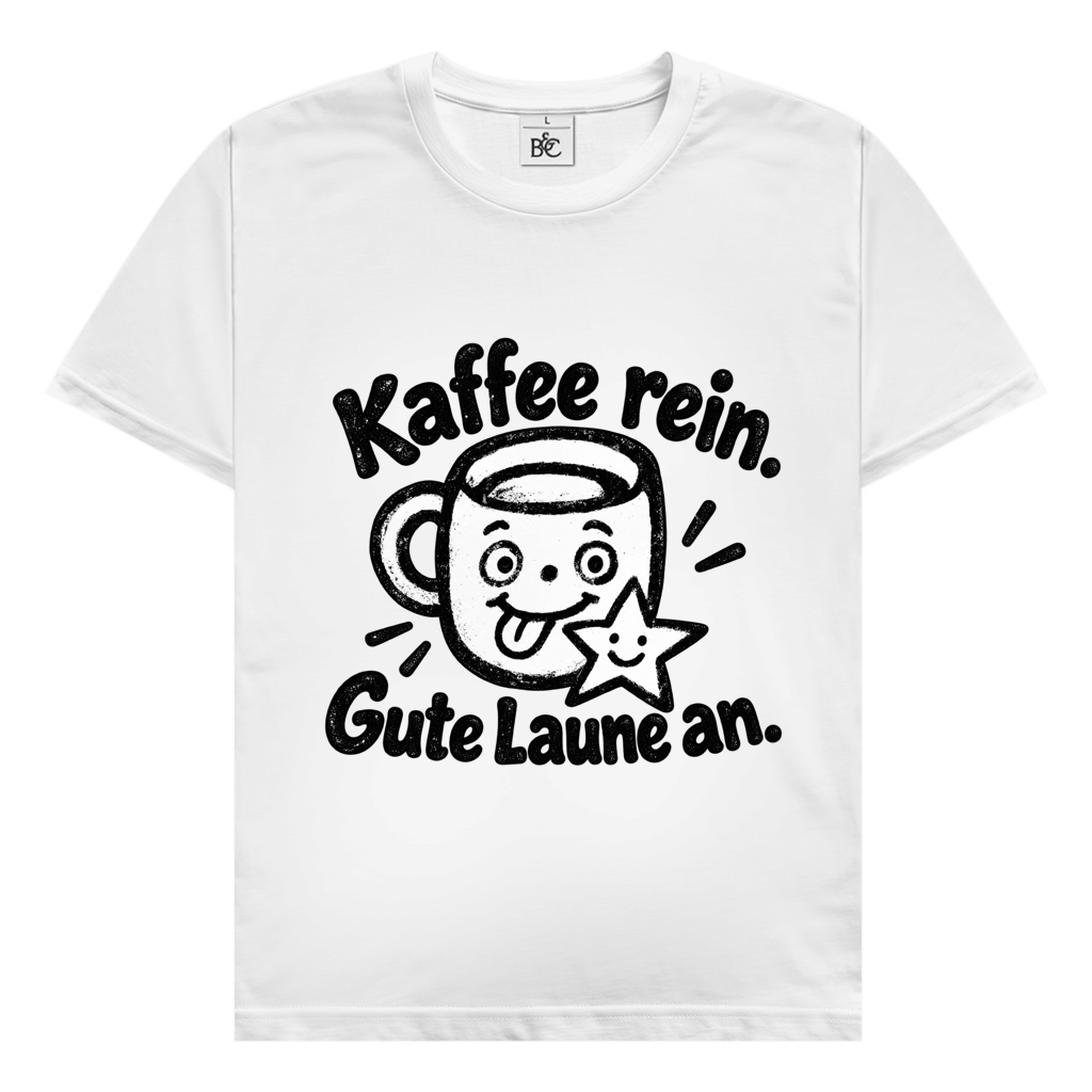 Koffie in. – T-shirt voor heren | SANFAYA