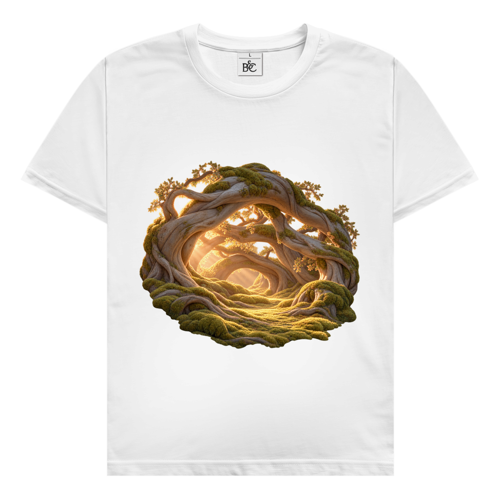 Fantasie 075 Golden Root Portal – T-shirt voor heren | SANFAYA - Afbeelding 2