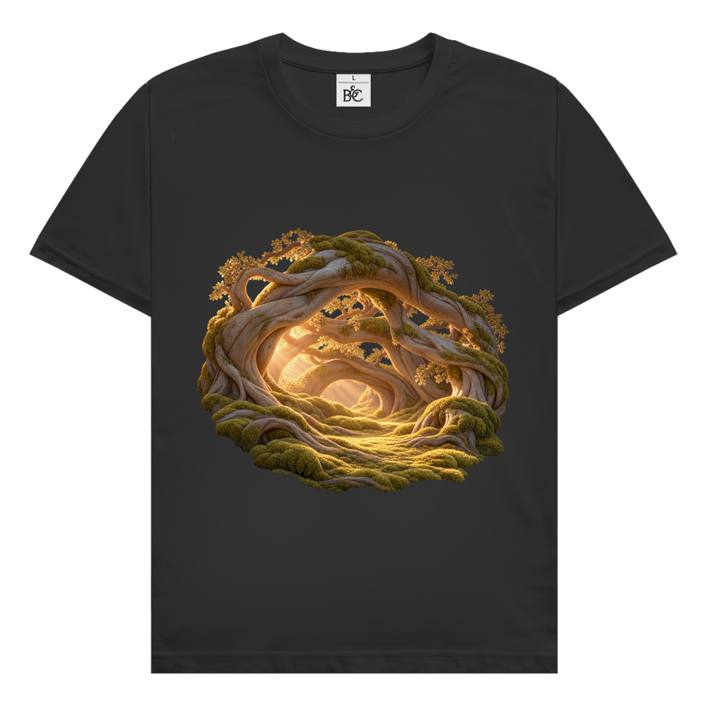 Fantasie 075 Golden Root Portal – T-shirt voor heren | SANFAYA
