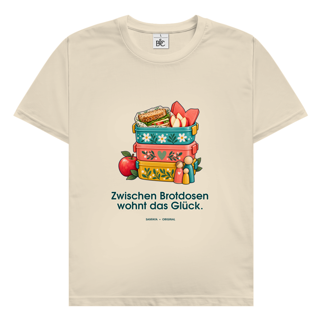 Le bonheur vit entre les boîtes à déjeuner – T-shirt pour homme | SANFAYA – Image 3