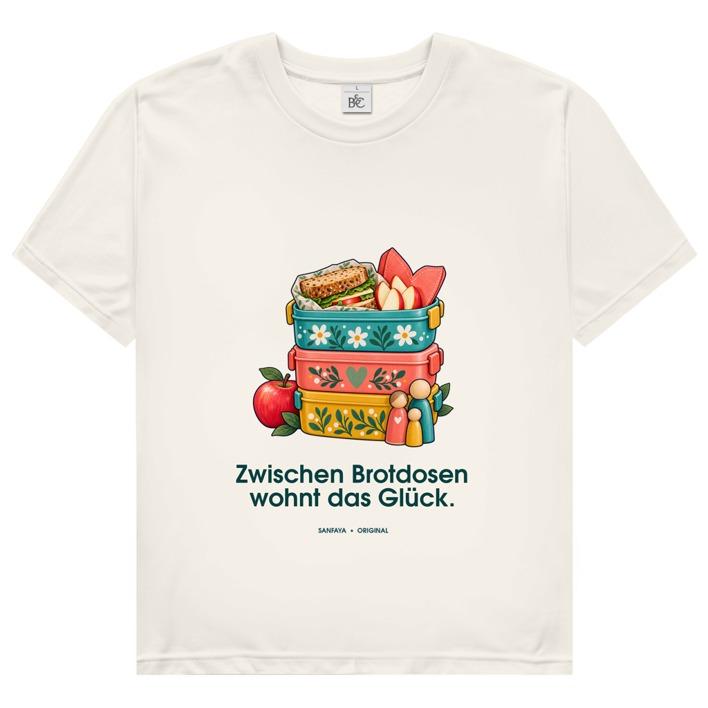 Le bonheur vit entre les boîtes à déjeuner – T-shirt pour femme | SANFAYA – Image 2