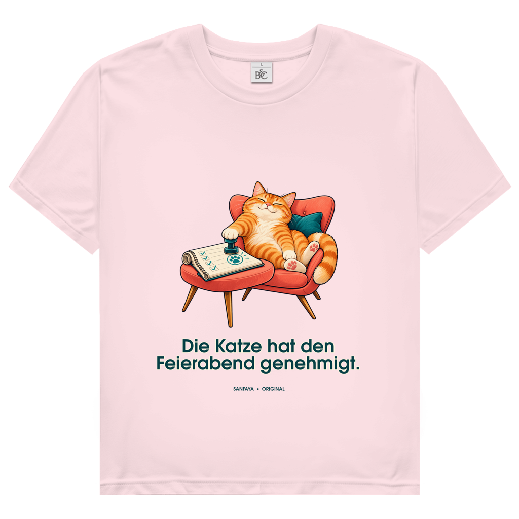 The Cat Has Approved Clocking Off – Women’s T-shirt | SANFAYA - Image 3
