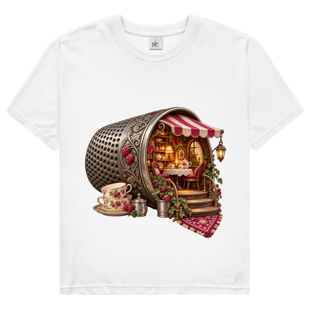 Fantasy 026 – The Teahouse in the Foxglove – Women’s T-shirt | SANFAYA - Image 2
