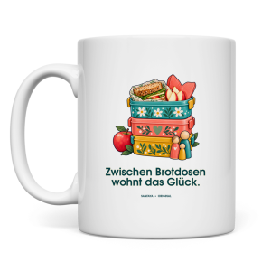 Tasse Zwischen Brotdosen wohnt das Glück