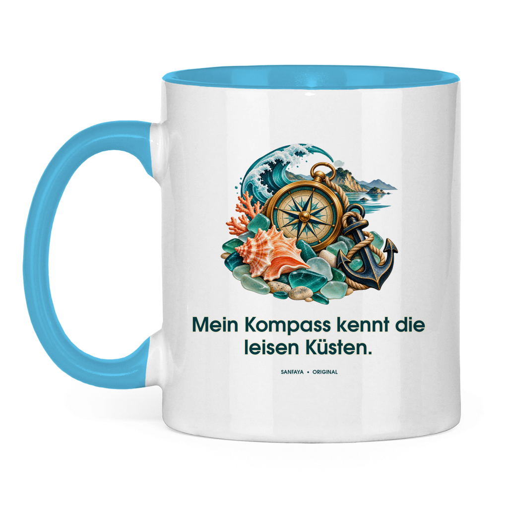 Mi Compass conoce los zapatos silenciosos – Taza bicolor