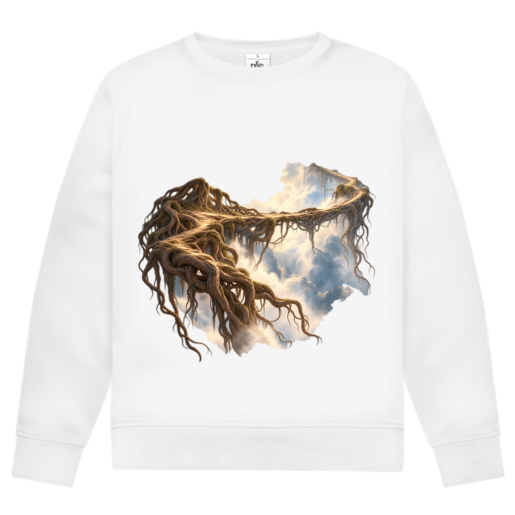 Herren Sweatshirt – Fantasy 080 – Wolken-Wurzelbrücke | SANFAYA – Bild 2