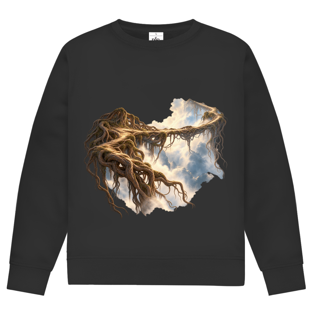 Herren Sweatshirt – Fantasy 080 – Wolken-Wurzelbrücke | SANFAYA