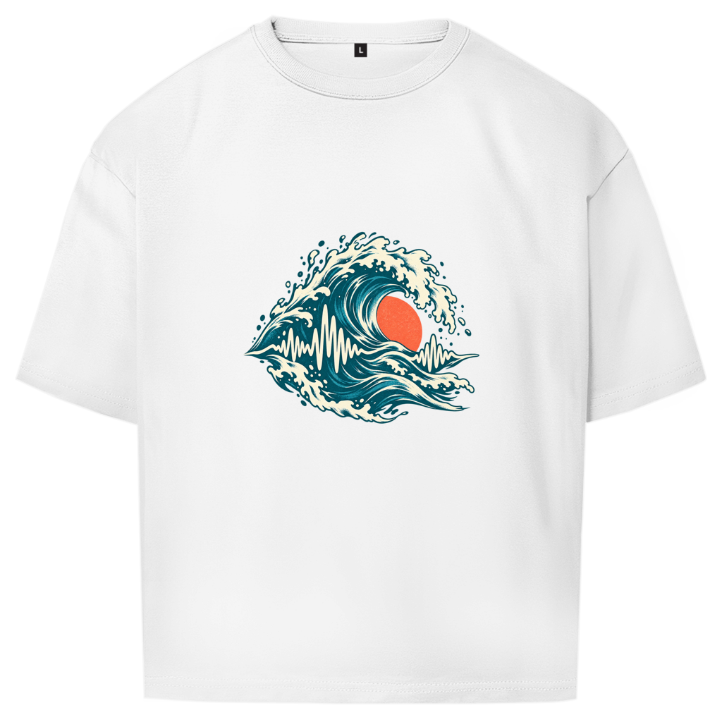 Frequentie van de oceaan – Oversized T-shirt voor tieners | SANFAYA - Afbeelding 2