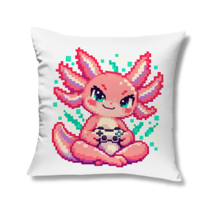 Dekokissen – Pixel-Axolotl | SANFAYA