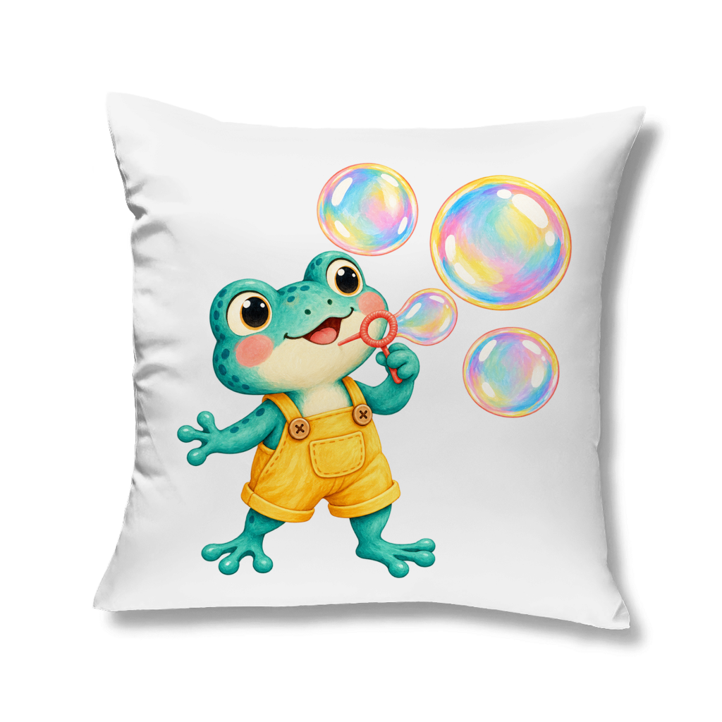 Grenouille à bulles – Coussin décoratif | SANFAYA