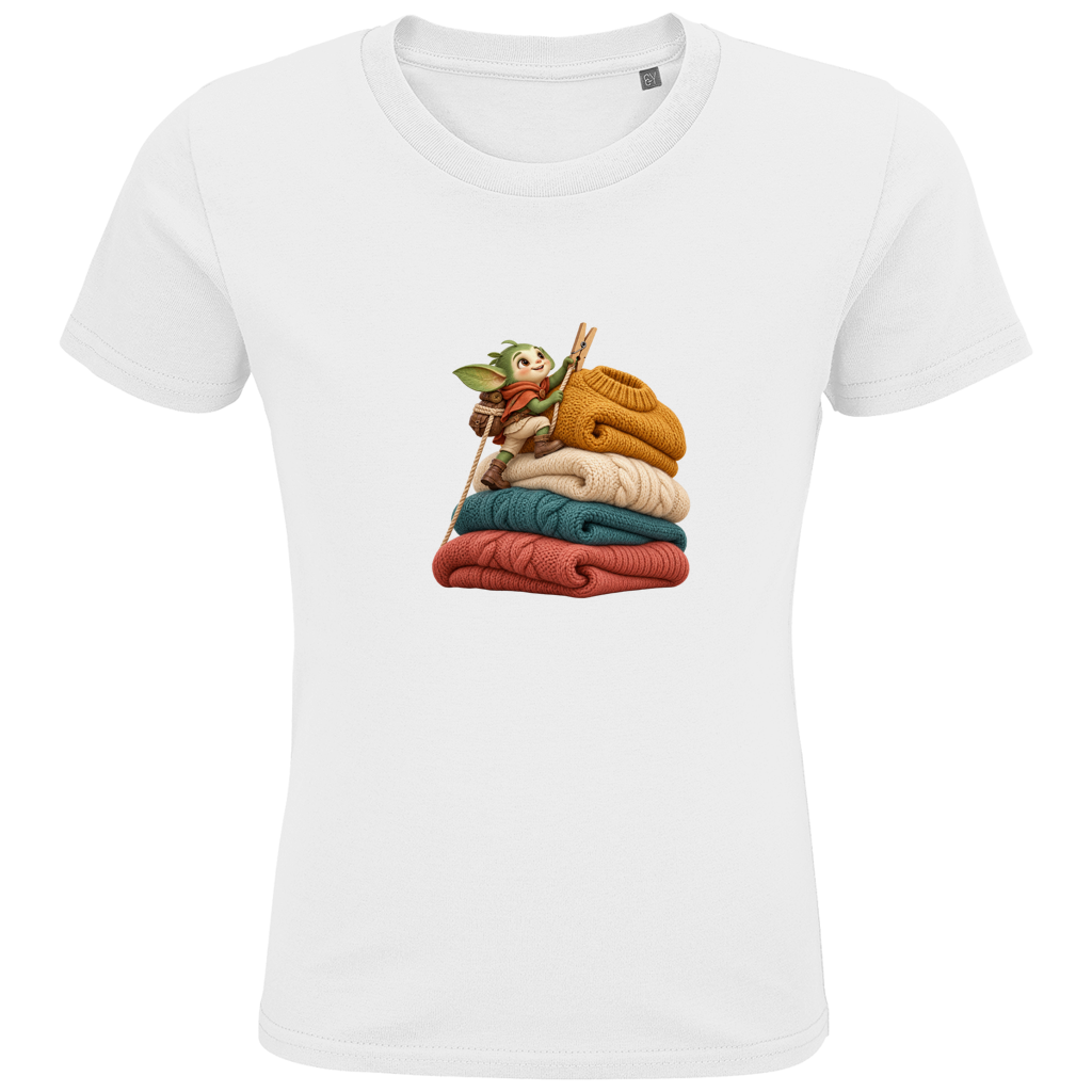 Conquistatore di montagna di lavanderia – T-shirt di cotone biologico per preadolescenti | SANFAYA - immagine 2