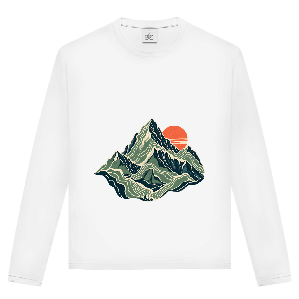 Jugend Langarmshirt – Topographic Soul | SANFAYA – Bild 2
