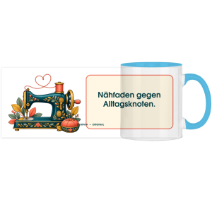 Fil à coudre pour les nœuds quotidiens – Tasse panoramique bicolore