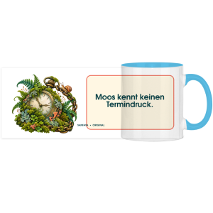 La mousse ne sait pas de date limite – Tasse panoramique bicolore