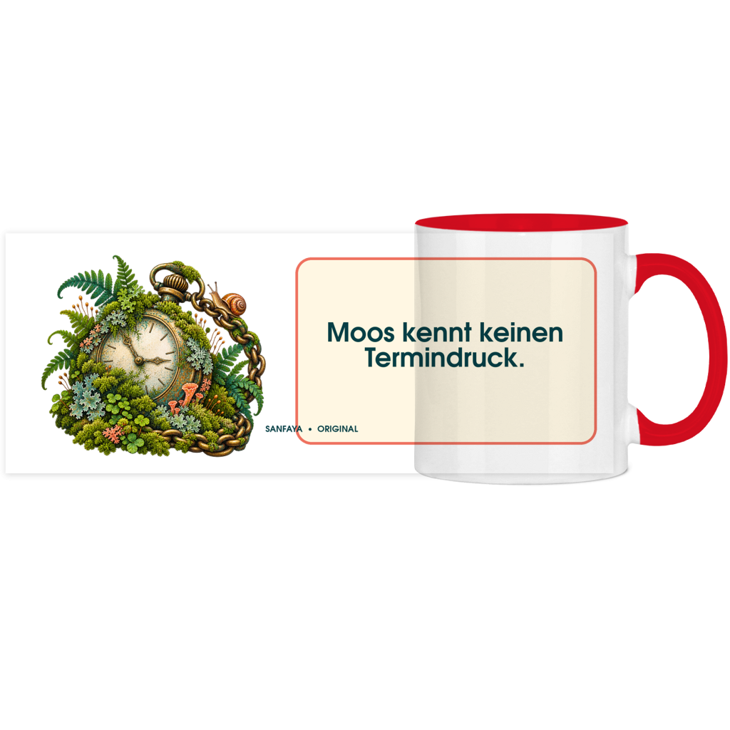 La mousse ne sait pas de date limite – Tasse panoramique bicolore – Image 2
