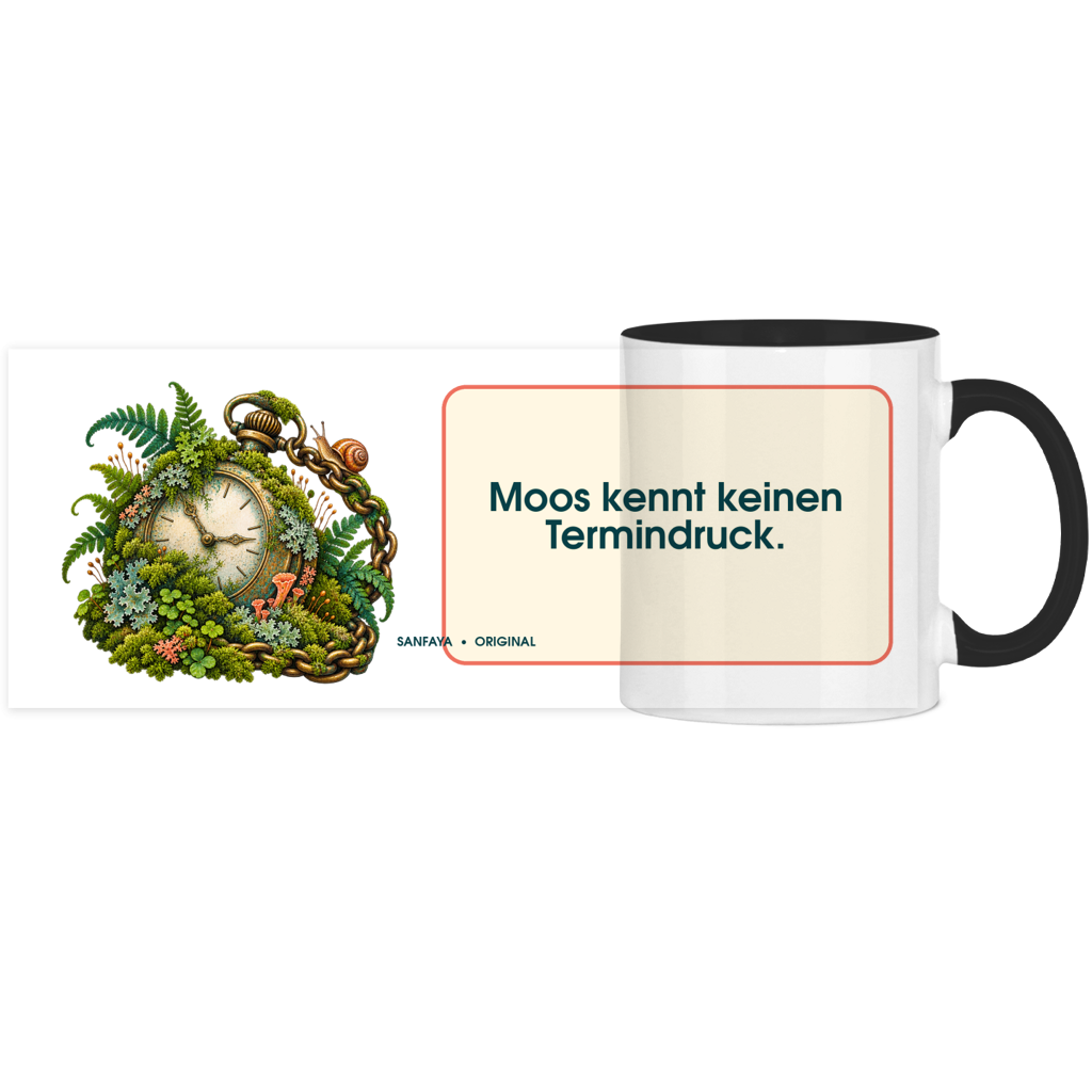 La mousse ne sait pas de date limite – Tasse panoramique bicolore – Image 3