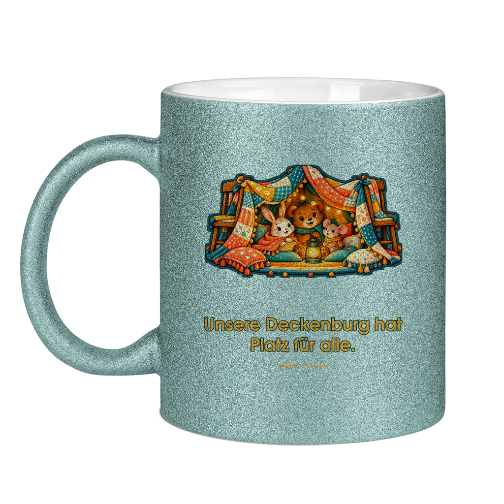 Notre couverture Fort a une chambre pour tout le monde – Tasse à paillettes – Image 6