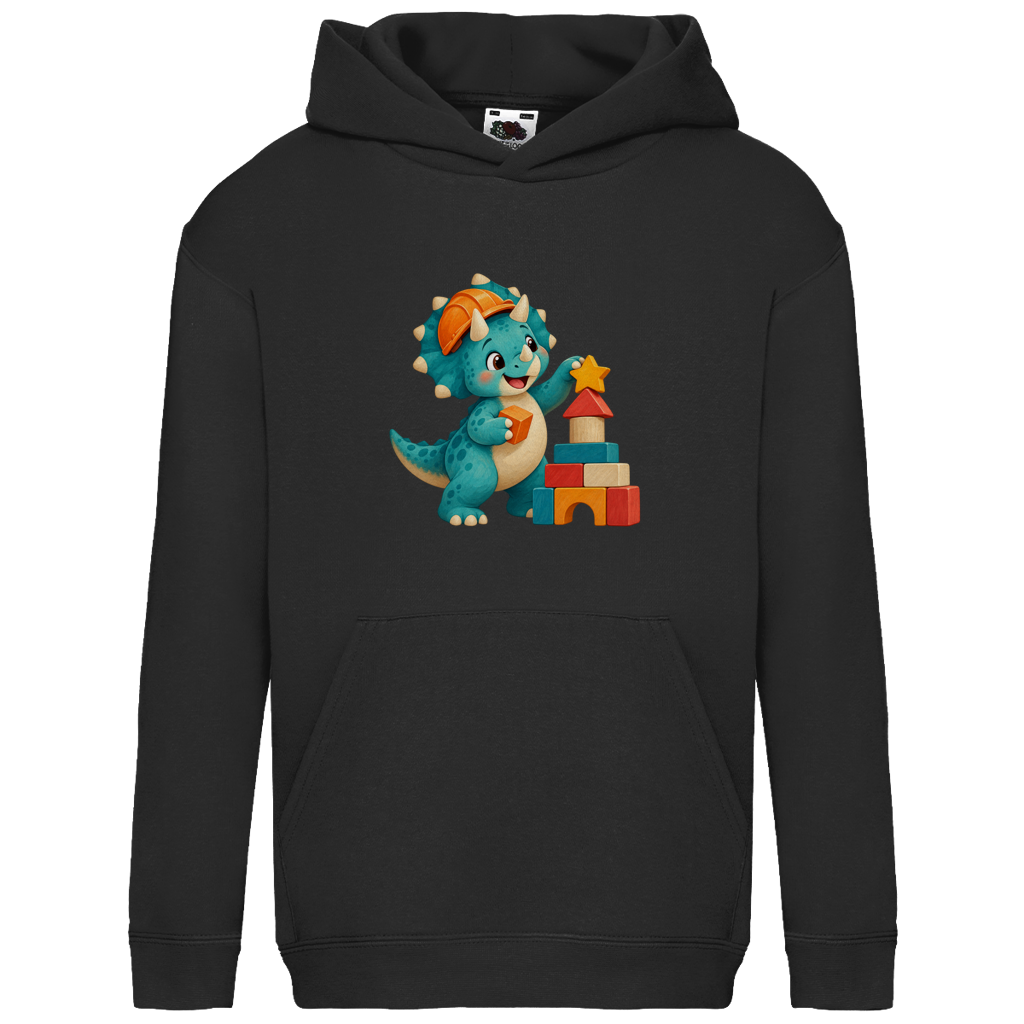 Dino Builder – Bluza z kapturem dla przedszkolaków | SANFAYA