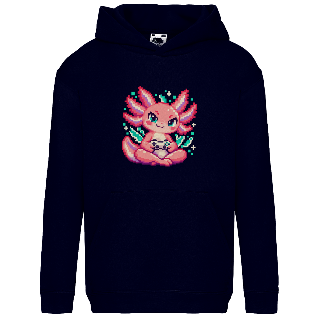 Pixel Axolotl – Sudadera con capucha para niños | SANFAYA - Imagen 2