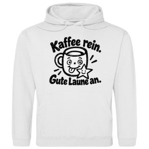Café adentro, buen momento. – Sudadera con capucha para hombre | SANFAYA