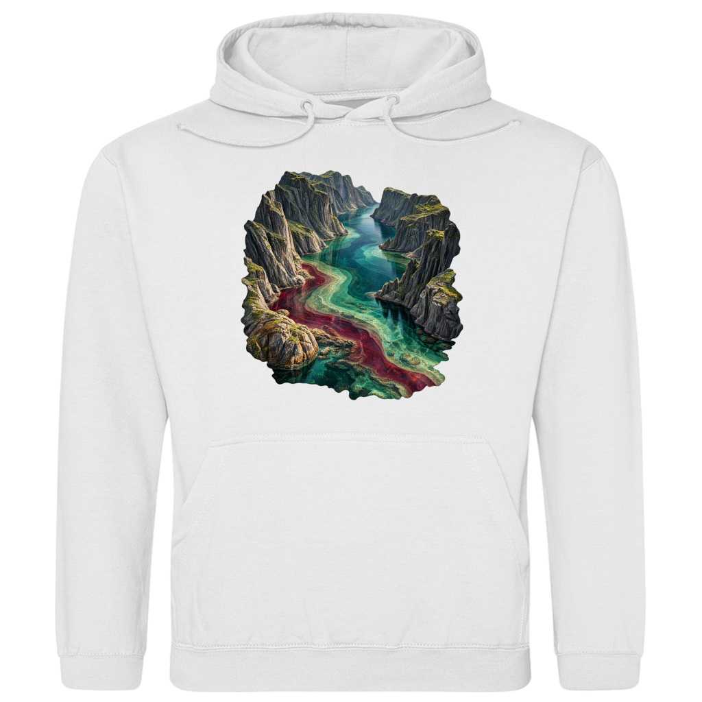 Fantasy 077 – Glowing River Path – Men’s hoodie | SANFAYA - Image 2