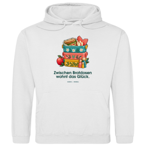 Geluk leeft tussen de lunchdozen – Hoodie voor heren | SANFAYA