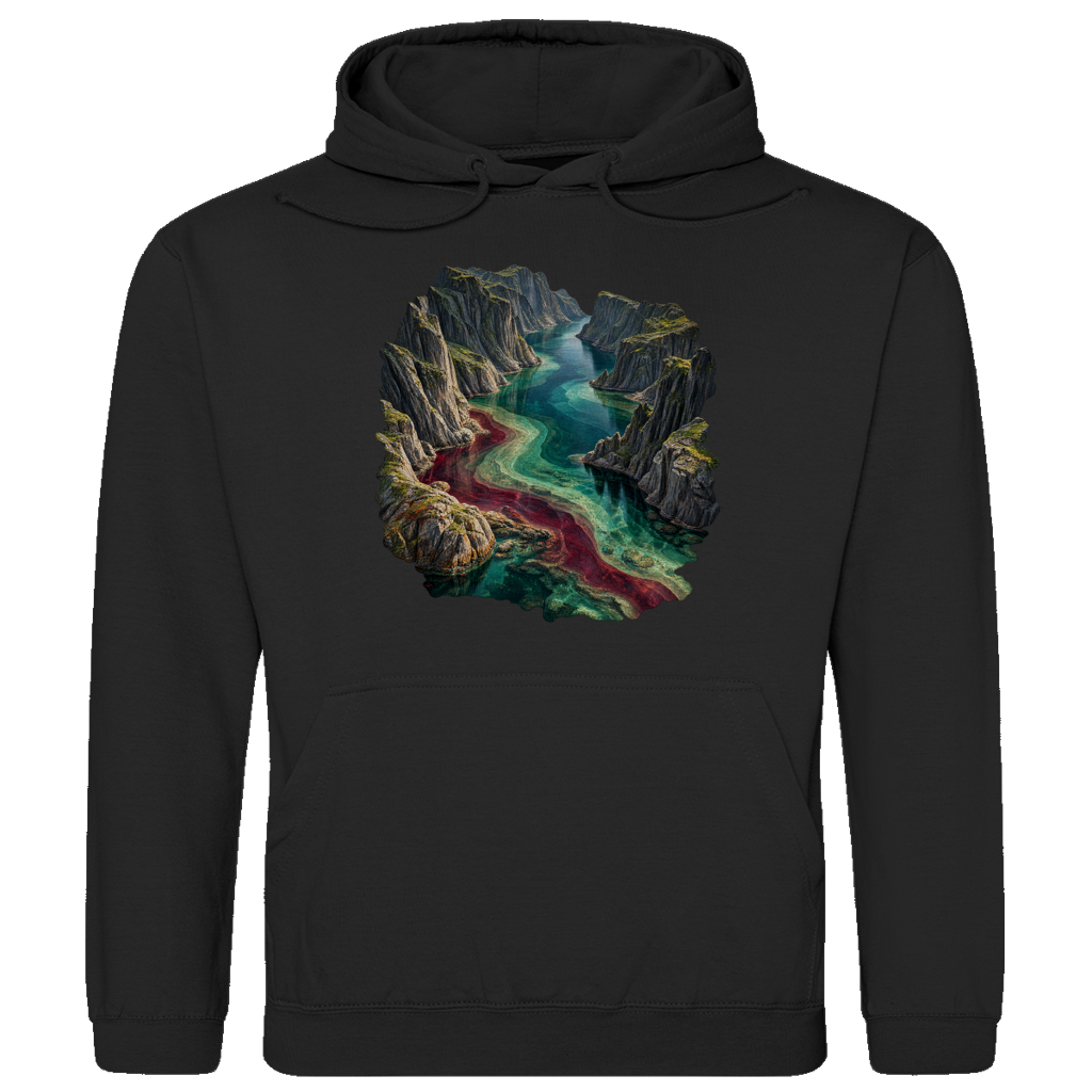 Fantasy 077 – Glowing River Path – Men’s hoodie | SANFAYA