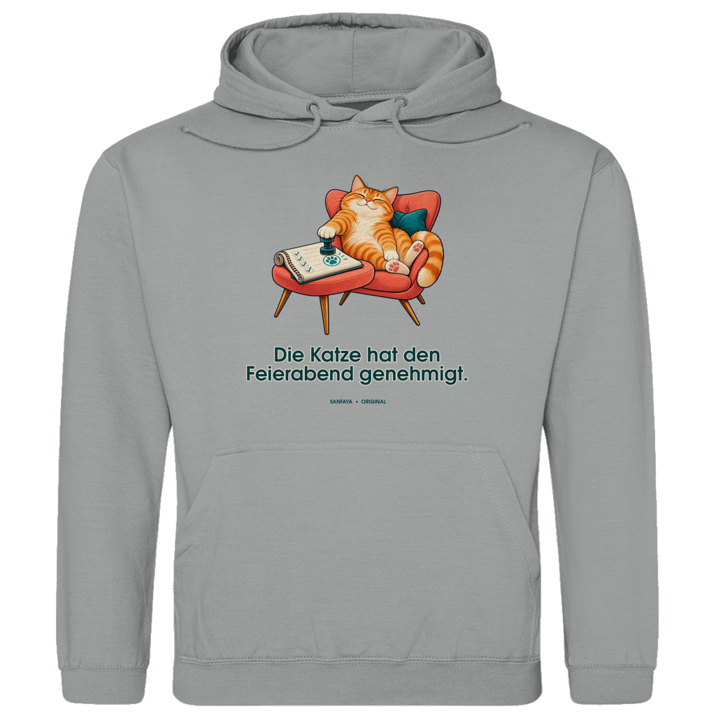 Herren Hoodie – Die Katze hat den Feierabend genehmigt | SANFAYA – Bild 2