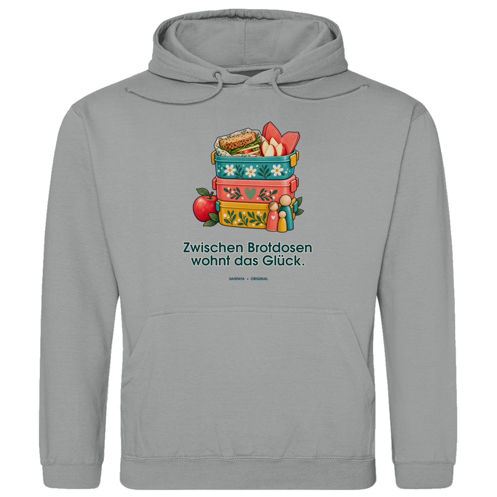 Happiness Lives Between the Lunch Boxes – Men’s hoodie | SANFAYA - Image 2