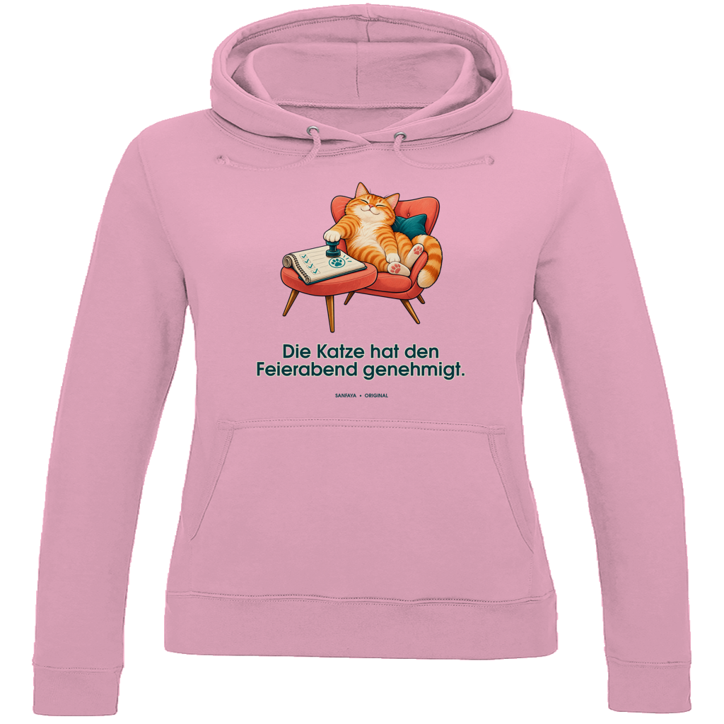 The Cat Has Approved Clocking Off – Women’s hoodie | SANFAYA - Image 3